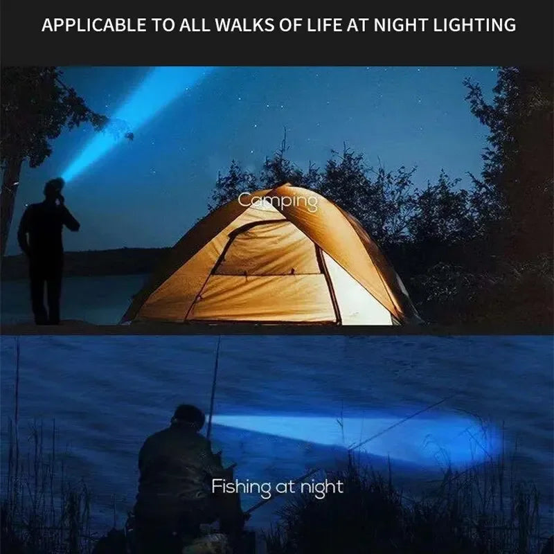 Moktan Sabai Rechargeable LED Headlamp for Fishing, Camping, Hiking – Powerful Head Flashlight