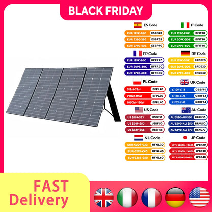 Foldable Solar Panel 400W 200W 140W 100W 60W Charger for Power Station Generator