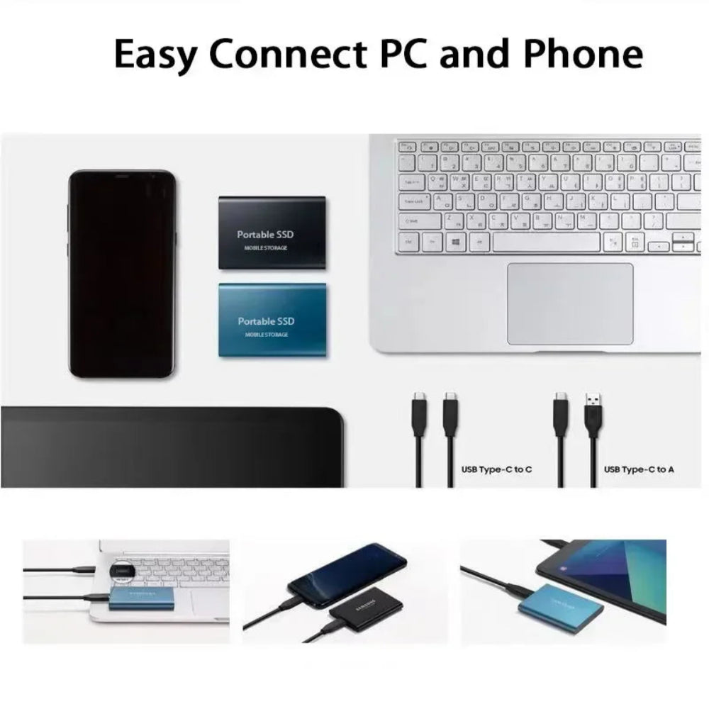 Moktan Sabai 2TB External SSD USB 3.1 & USB-C Portable Solid State Drive