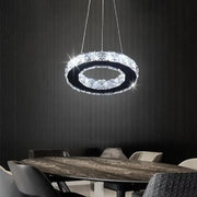 Moktan Sabai Modern LED Crystal Pendant Light Single Hanging Lamp for Bedroom Home Decor