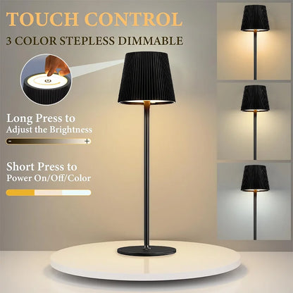 Wireless LED Table Lamp Rechargeable Touch Adjustable Night Light for Bedroom