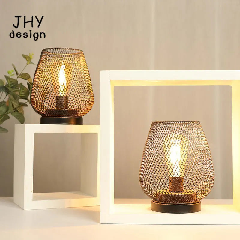 Moktan Sabai 2 Pack Cordless LED Lantern Table Lamps Battery Powered Wireless Indoor Outdoor