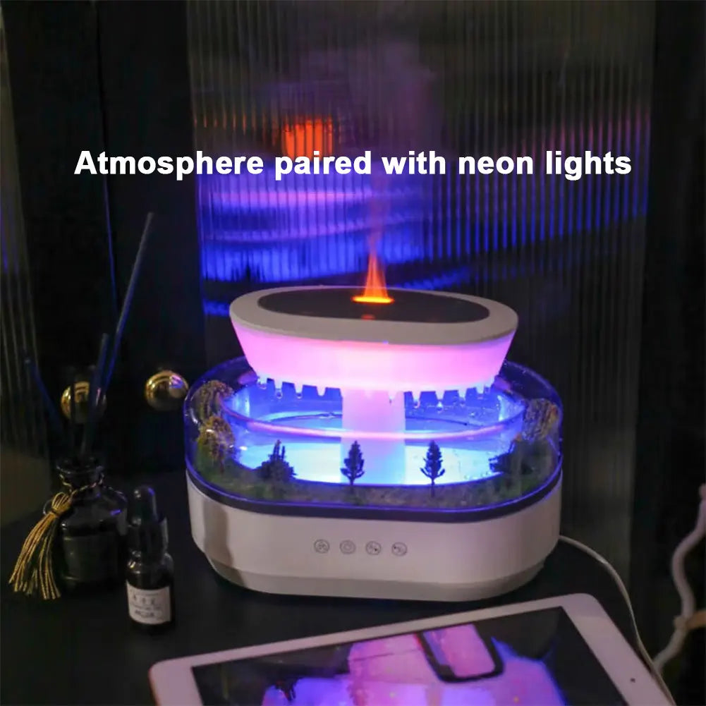 Moktan Sabai Cloud Rain Humidifier Rainfall Aromatherapy Diffuser with 7 Color Light for Home