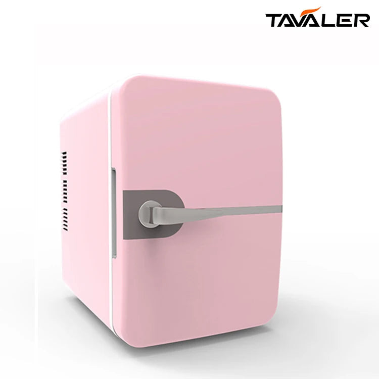 Moktan Sabai TAVALER 6L Mini Fridge Car Refrigerator USB Cooling Heating for Skincare Drinks Pink