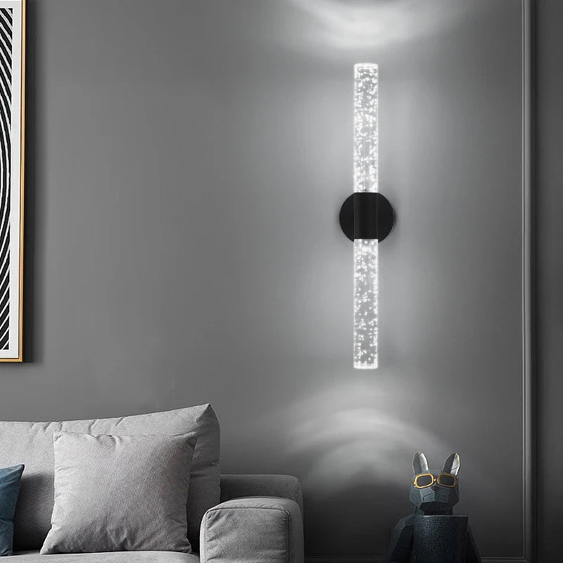 Moktan Sabai Nordic Crystal Rod LED Wall Lamp Bedroom Bedside Living Room AC85-265V Light
