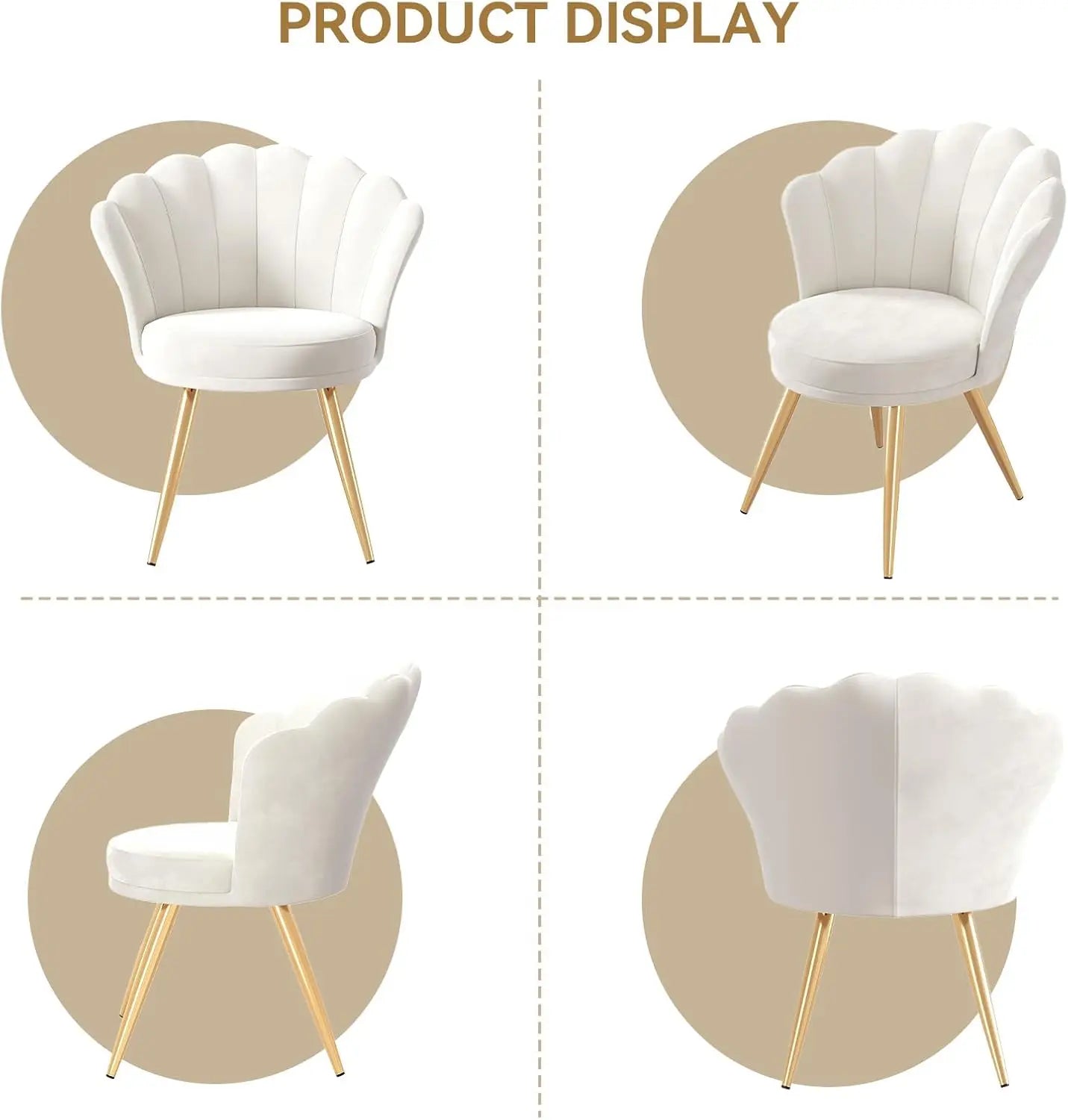 Moktan Sabai Velvet Accent Chair Gold Metal Legs Upholstered Vanity Chair for Living Room
