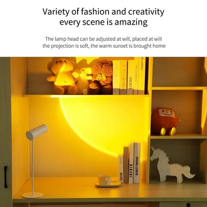 Sunset Eye Protection Table Lamp USB Touch Dimming Reading Light for Bedroom Desk