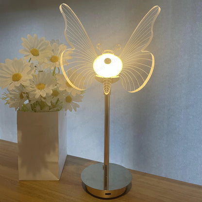 Touch Sensor LED Table Lamp USB Rechargeable Wireless Bedside Reading Light