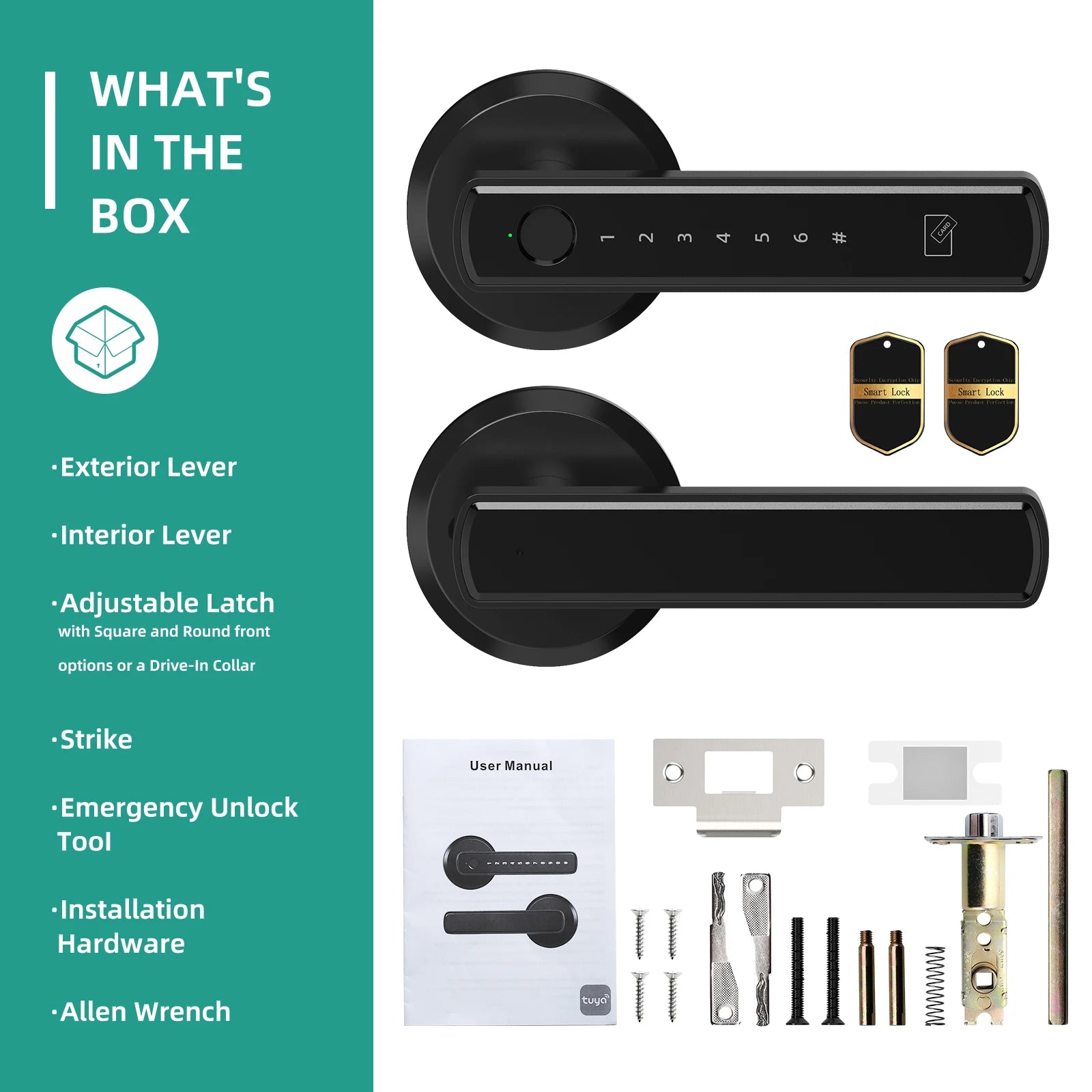 Moktan Sabai Fingerprint Smart Door Lock with App Control Touchscreen Keypad Passcode Unlock