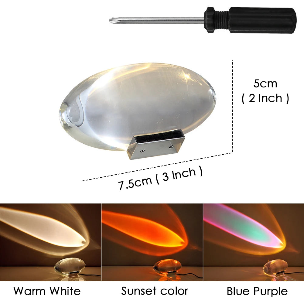Moktan Sabai Italian Designer LED Crystal Table Lamp Egg Shape for Bedroom Decor & Gifting