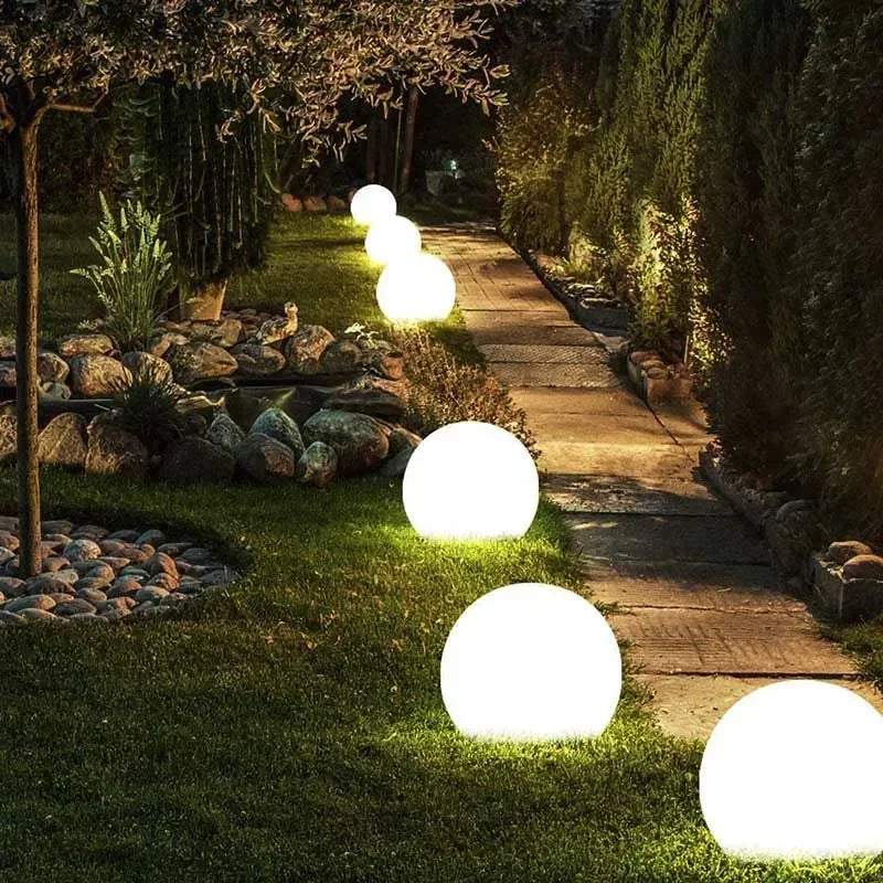 Moktan Sabai Solar LED Ball Light RGB Outdoor Waterproof Lawn Pool Garden Lamp with Remote Diameter-25cm