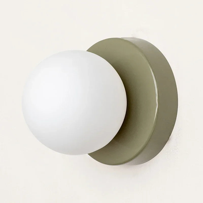 Moktan Sabai Nordic Glass LED Wall Lamp Orb Sconce for Bedroom Hallway Staircase