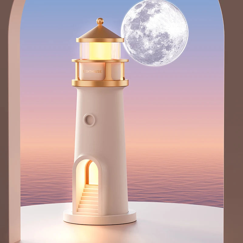 Moktan Sabai Moon Lamp Projection Lighthouse Night Light Bluetooth Music Remote Control Ambient Lamp Motion Sensor