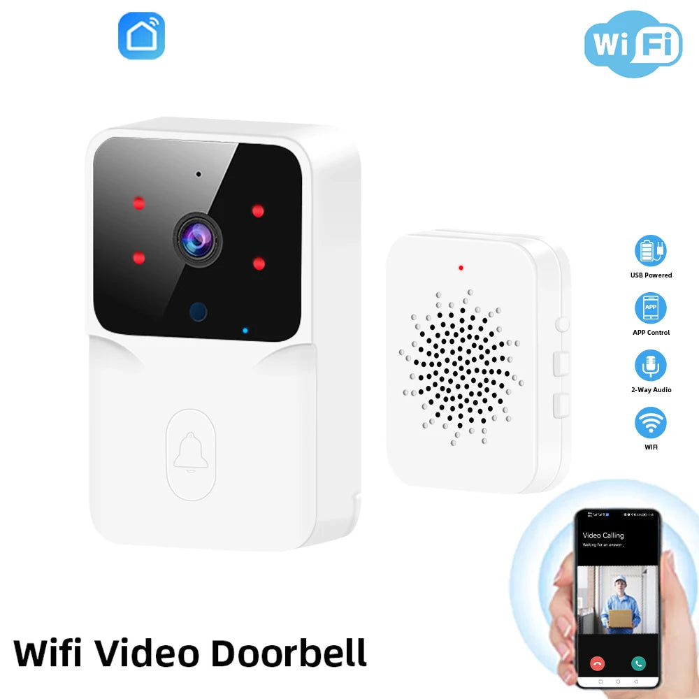 Moktan Sabai Wireless Smart Video Doorbell WiFi Security Camera Night Vision 2 Way Audio