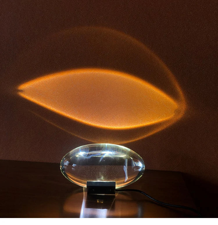 Moktan Sabai Italian Designer LED Crystal Table Lamp Egg Shape for Bedroom Decor & Gifting