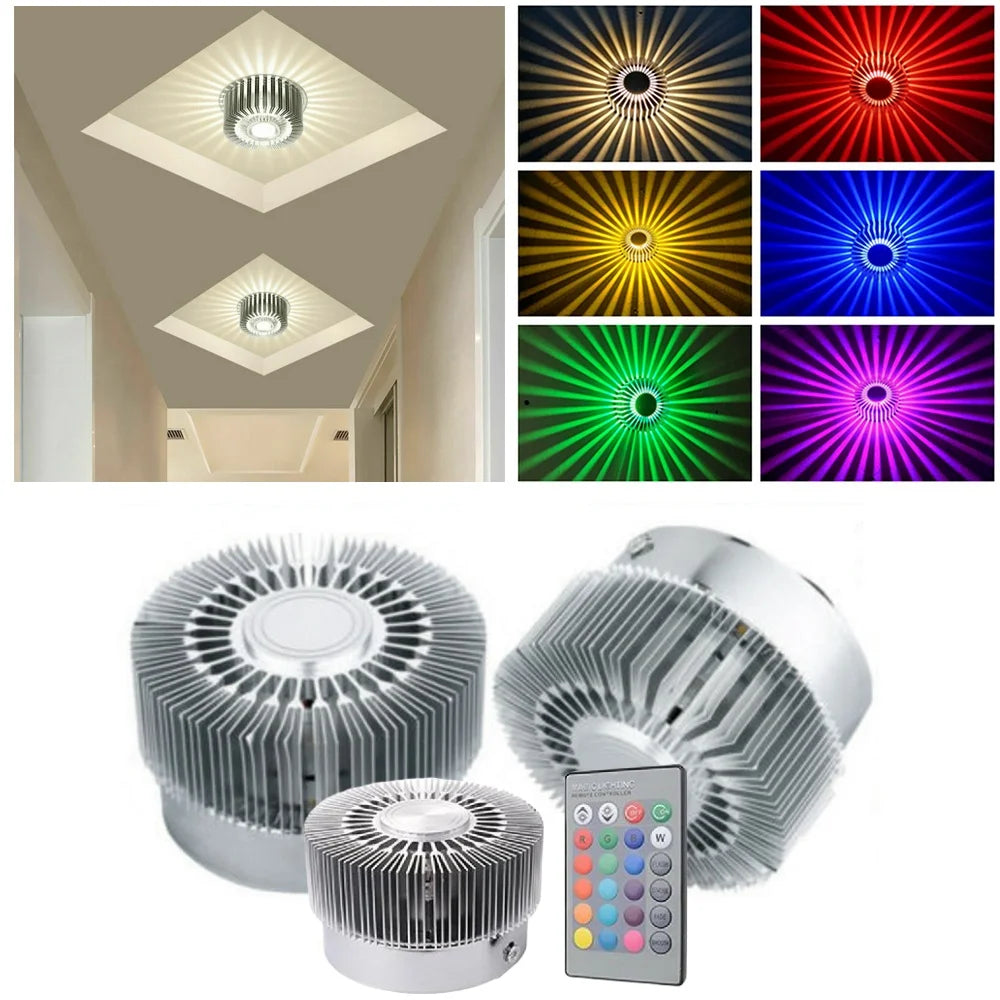 Moktan Sabai Sunflower LED Wall Lamp RGB Projection Corridor Indoor Creative Light 3W