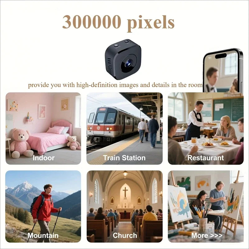 Moktan Sabai Xiaomi 8K Mini Wireless Security Camera WiFi Night Vision Motion Detection Audio