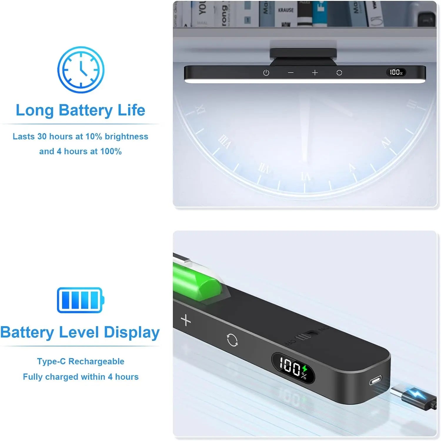 Moktan Sabai LumaGlow | Rechargeable Dimmable Night Light with 3-Color LED Cabinet Lighting