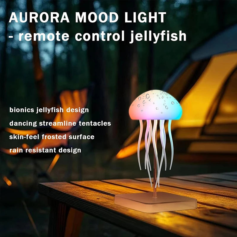 Moktan Sabai LED Jellyfish Lamp 9 Tentacles Color Changing Remote Night Light Ultra Battery