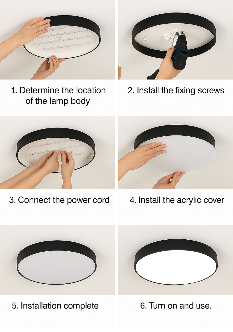 Moktan Sabai Nordic Solid Wood Round Ultra Thin LED Flush Mount Ceiling Light 18W