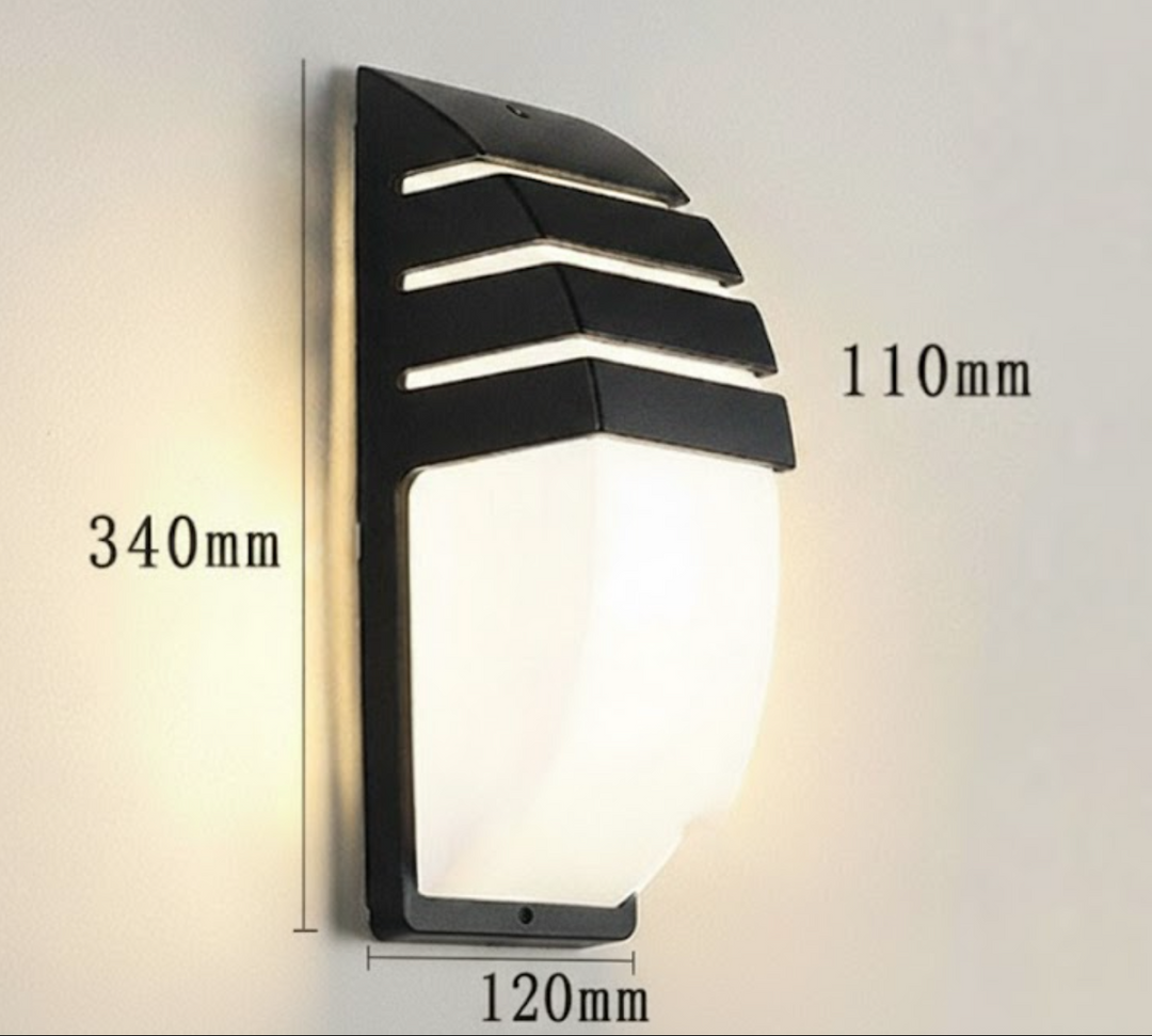 Moktan Sabai Outdoor LED Wall Light with Motion Sensor IP65 Waterproof Black