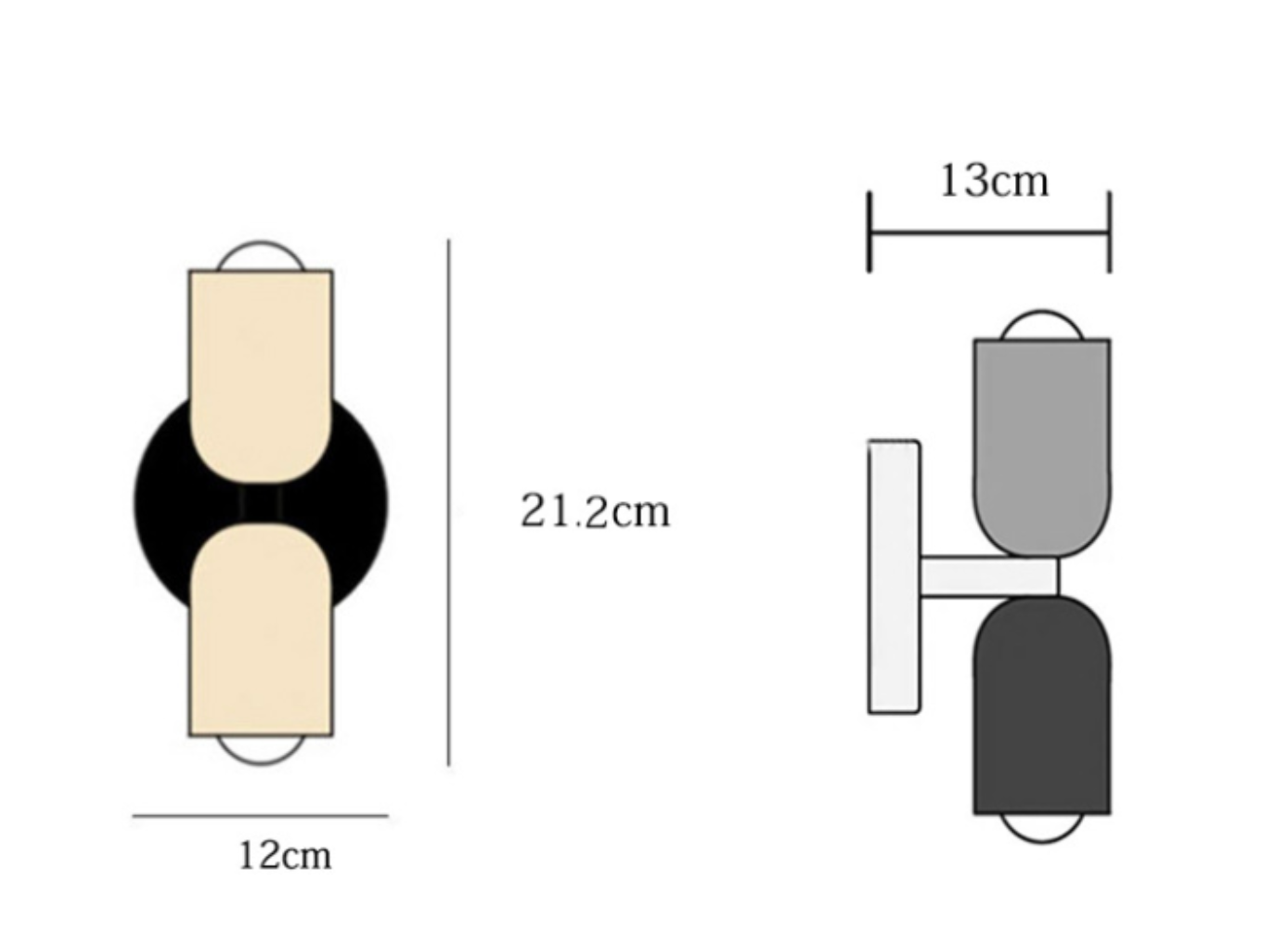 Moktan Sabai Modern Minimalist Cylinder LED Wall Sconce Iron Indoor Wall Light