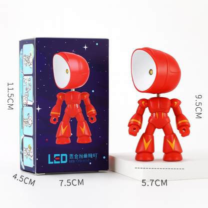 Modern Robot LED Table Lamp Battery Powered Warm Light Desk Night Lamp