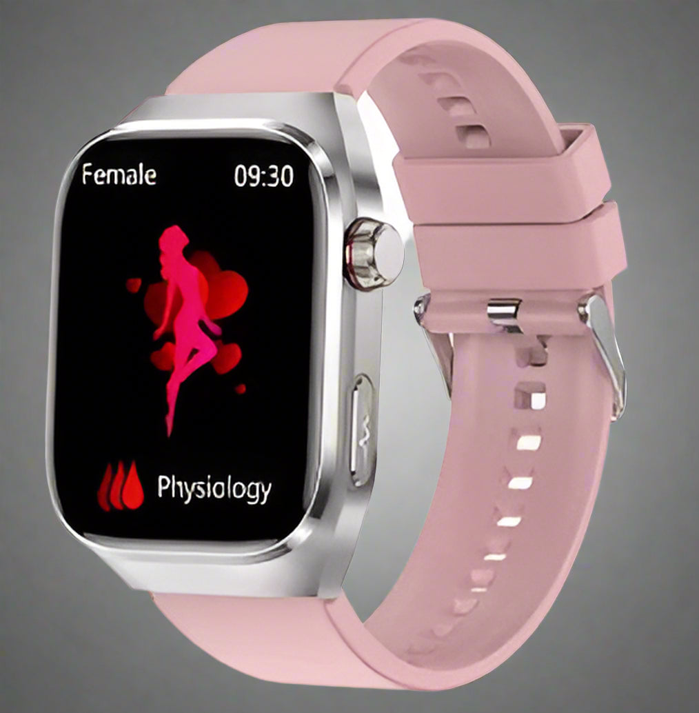 Moktan Sabai NexaPulse Smartwatch with Health Monitoring, ECG, Bluetooth Calling Pink