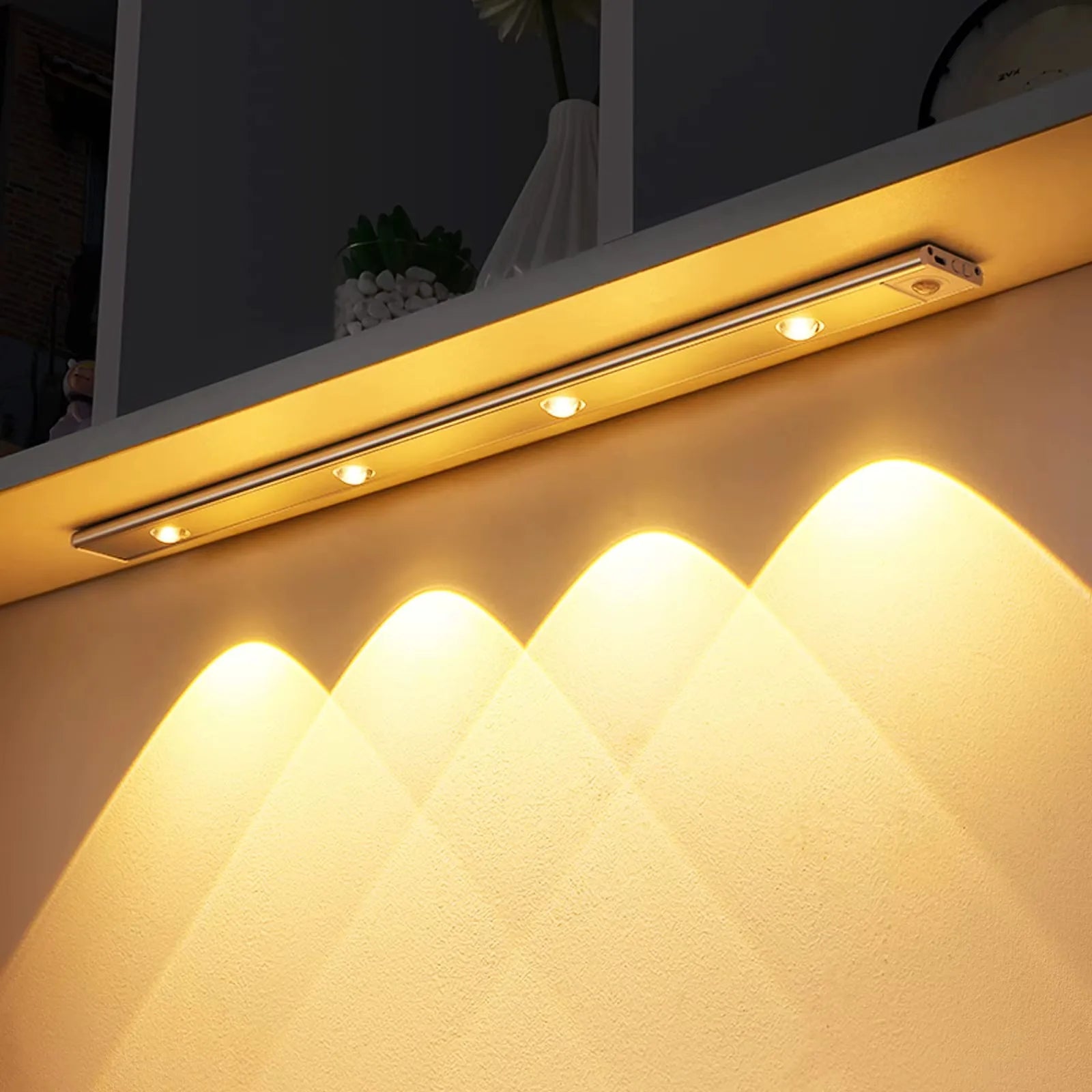 Moktan Sabai Motion Sensor Light Wireless USB LED Night Light for Under Cabinet Lighting