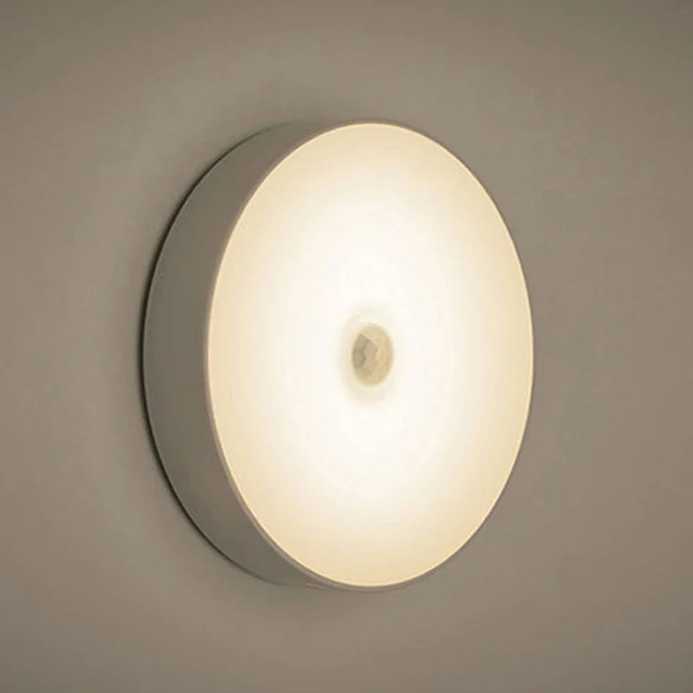 Moktan Sabai Motion Sensor Magnetic LED Night Light USB Rechargeable Wireless Closet Cabinet Lamp Warm with Switch