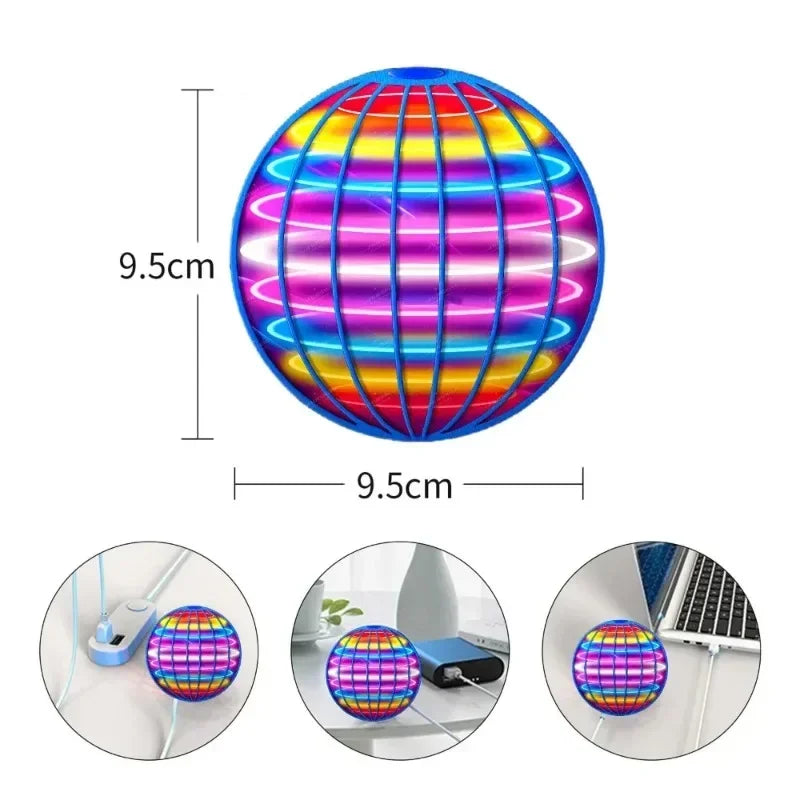 Moktan Sabai Flying LED Ball Toy for Kids – Hand Controlled 360° Rotating Cosmic Globe