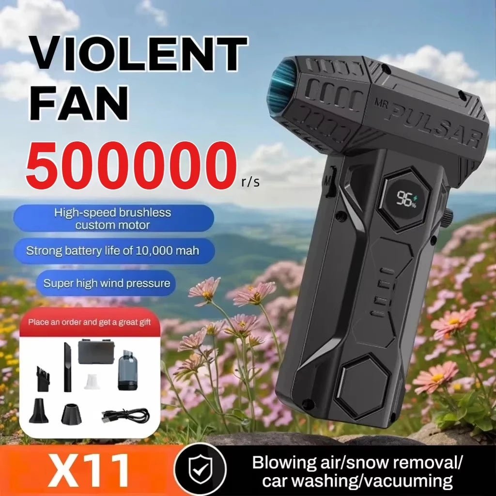 Moktan Sabai X11 500,000RPM Air Blower – Super Powerful Compressed Duster with Car & Home Use