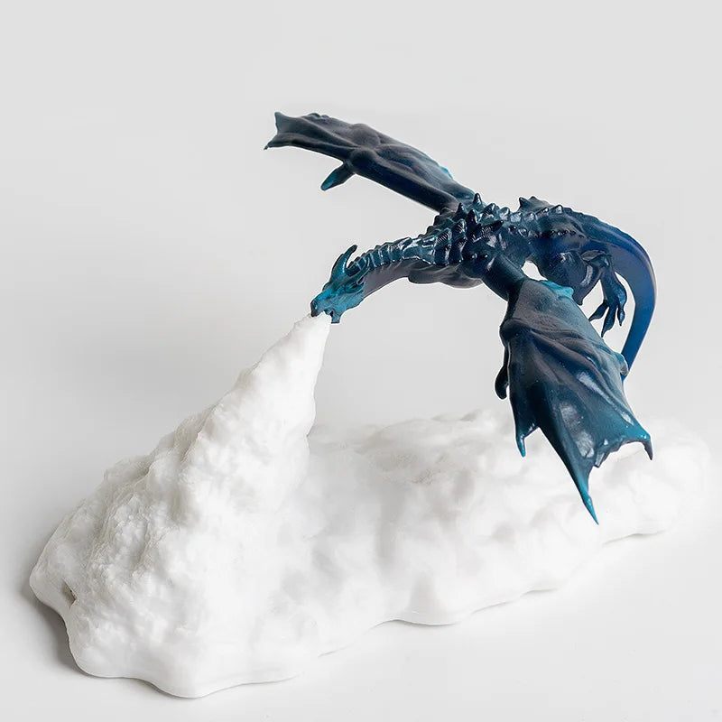 Moktan Sabai 3D Printed Dragon LED Night Light USB Rechargeable Fire Glow Lamp for Kids Bedroom Bue Fire dragon