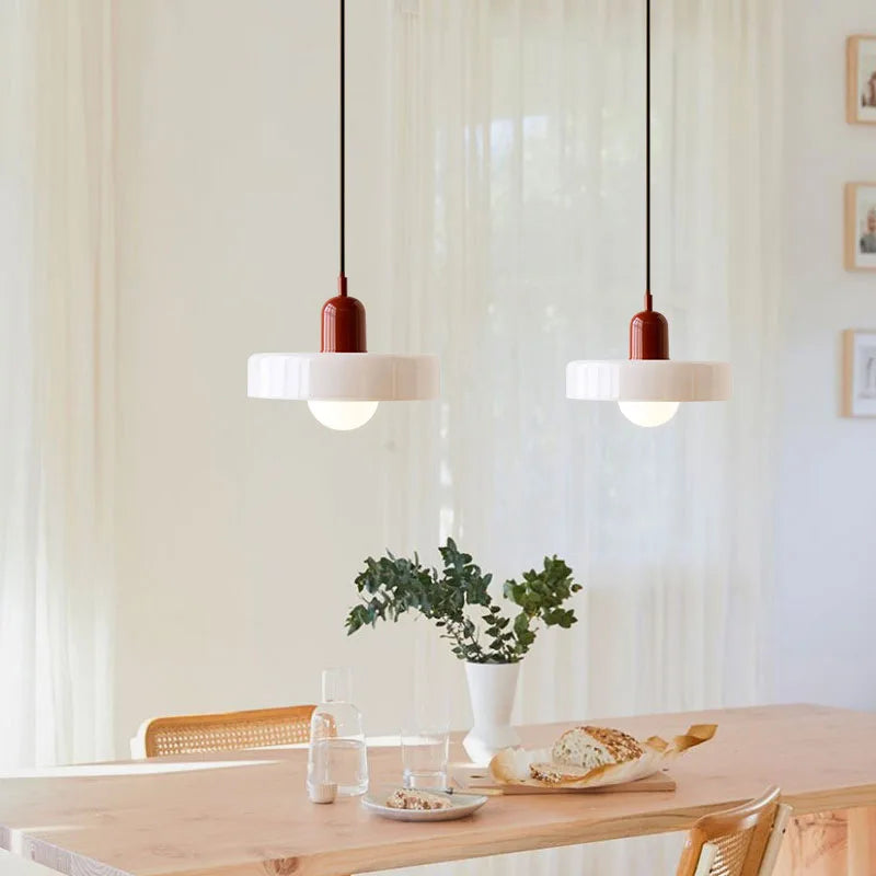 Moktan Sabai Nordic Bauhaus Glass Chandelier – Retro Dining Room Pendant Light for Living Room