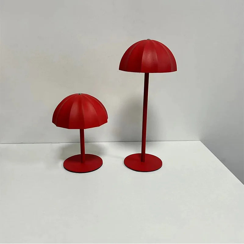 Moktan Sabai LED Metal Table Lamp Rechargeable Touch Dimmable Desk Lamp Umbrella Shade