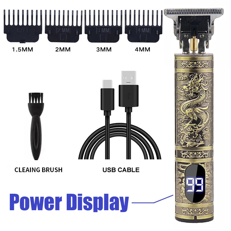 Moktan Sabai Professional Hair Clipper Beard Trimmer USB Rechargeable Barber Shaver