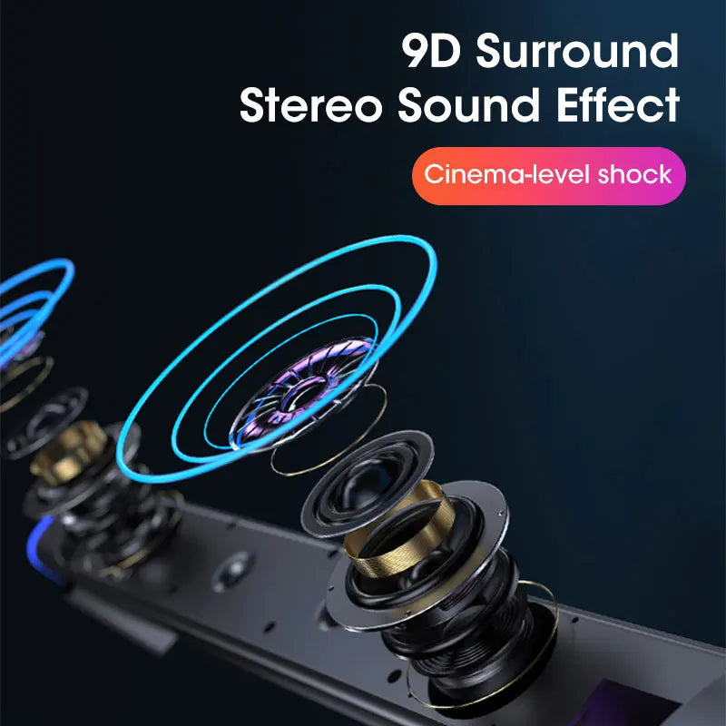 Moktan Sabai 4D Computer Bluetooth Speaker Bar – Stereo Sound Subwoofer for PC, Laptop & Mac