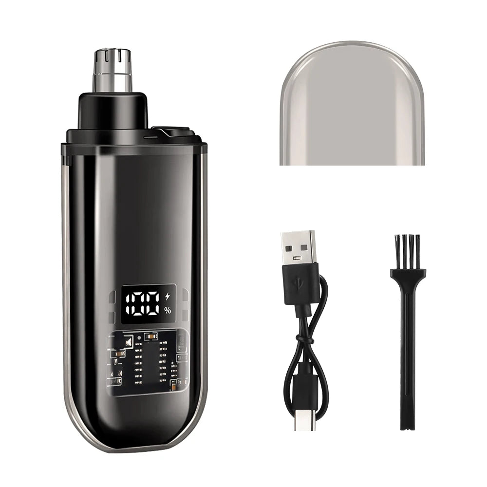 Moktan Sabai Electric Nose Hair Trimmer USB Rechargeable Ear & Nose Hair Remover for Men Type A