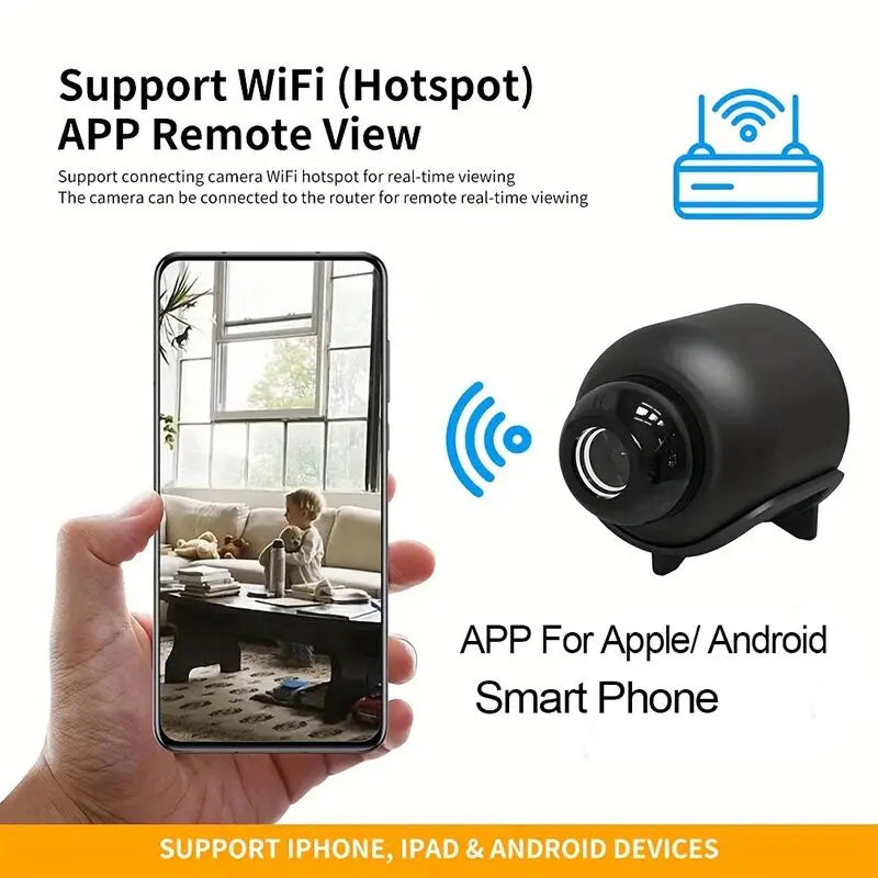 Moktan Sabai X5Mini 1080P Wireless Security Camera – Night Vision, Motion Detection, Portable