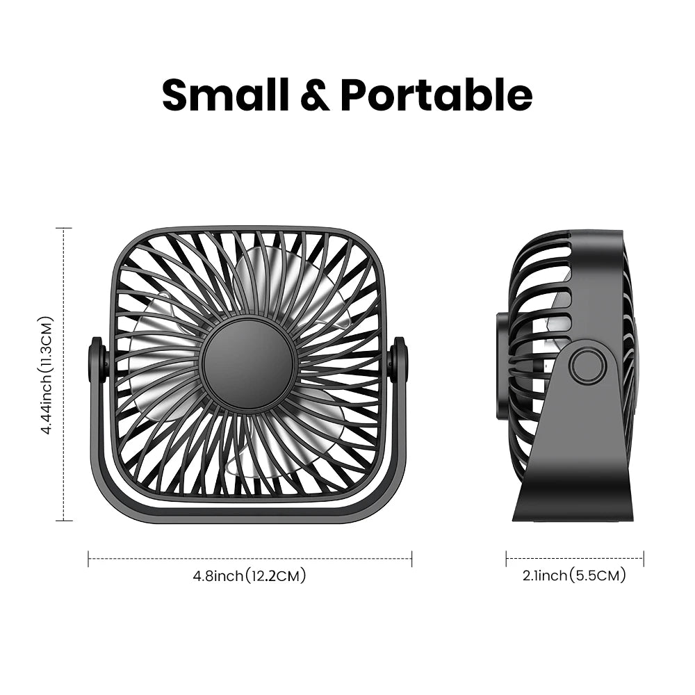 Moktan Sabai Portable Hand Fan | Mini Handheld USB Fan with Efficient Airflow | Perfect for Travel and Desk Use