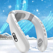 Moktan Sabai Cooling Neck Fan | Portable Neck Air Conditioner with 3-Speed Settings | Lightweight Design for Instant Heat Relief White