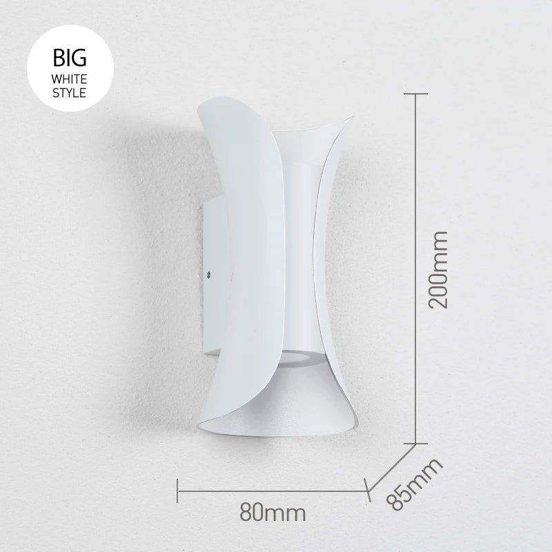 Moktan Sabai IP65 LED Outdoor Wall Light – 6W/10W Waterproof Aluminum Sconce for Porch Garden White 20cm 10W