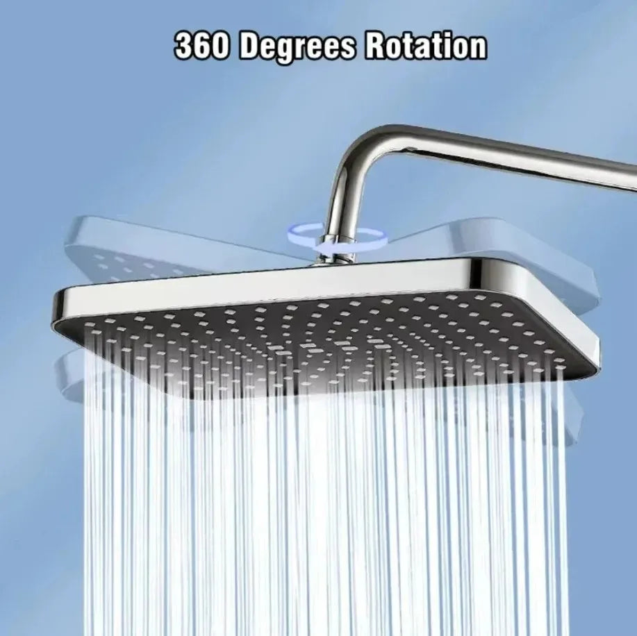 Moktan Sabai 14" High Pressure Rain Shower Head Top Spray 360° Swivel Water Saving Flow