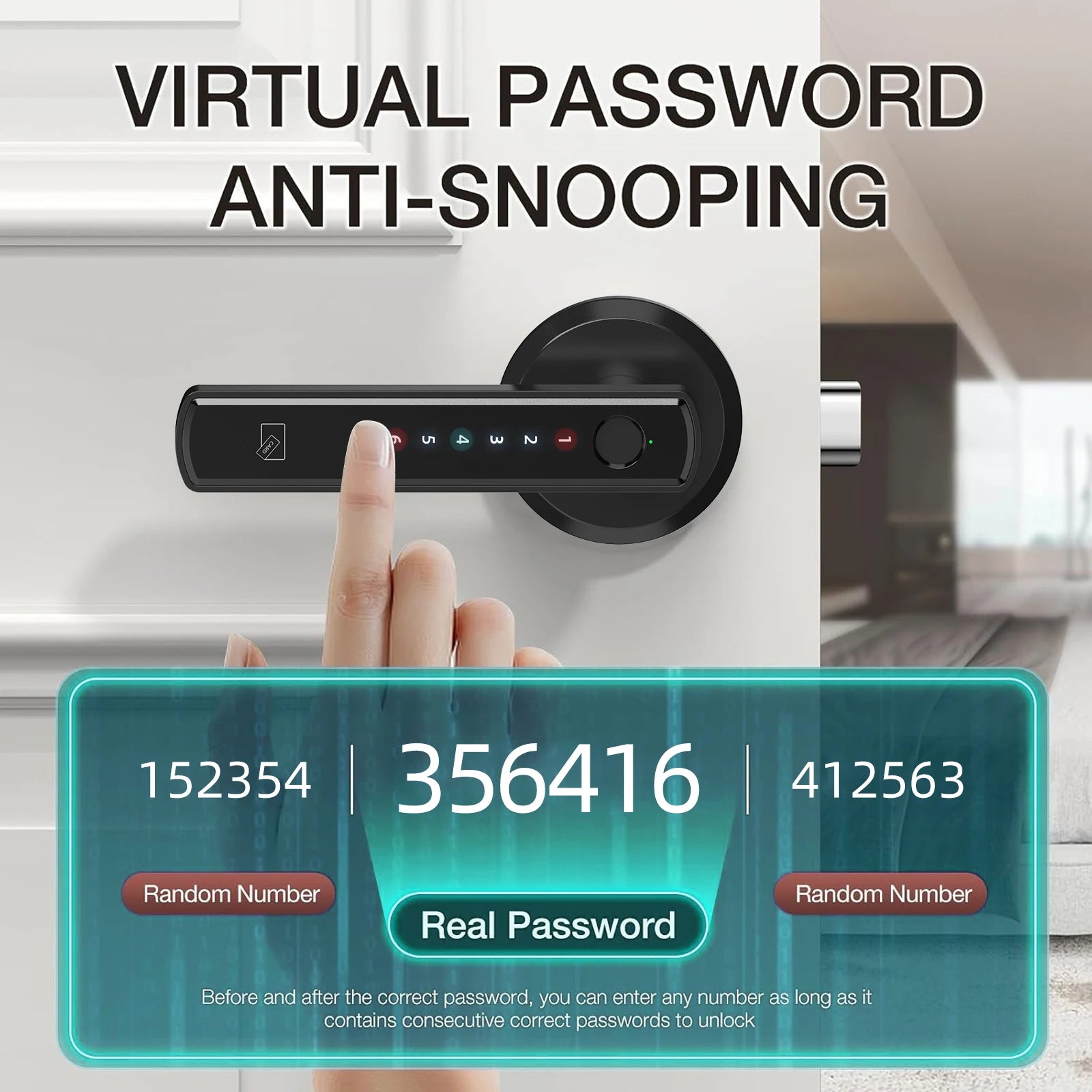 Moktan Sabai Fingerprint Smart Door Lock with App Control Touchscreen Keypad Passcode Unlock