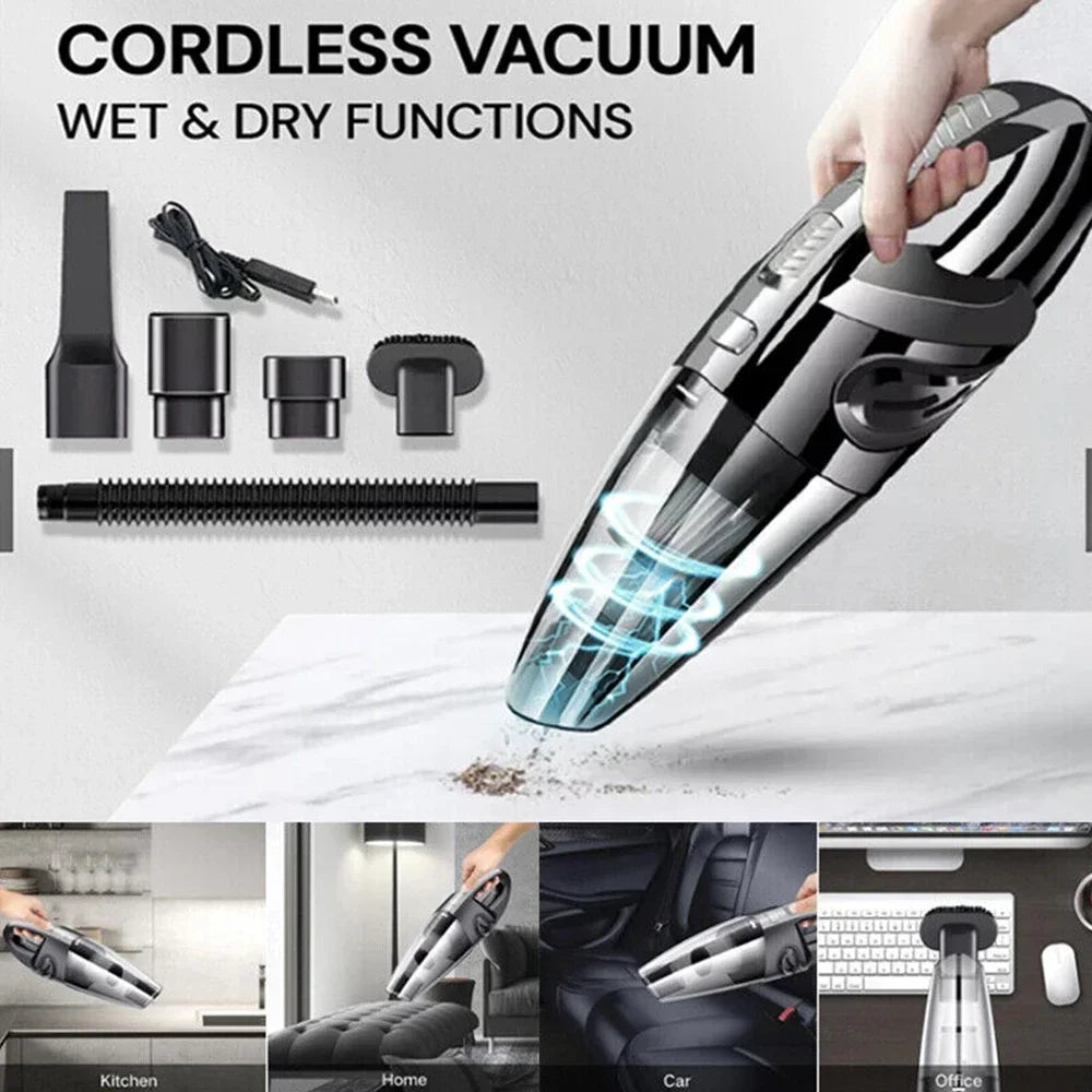 Moktan Sabai 12000Pa Cordless Handheld Vacuum Cleaner Wet Dry USB Rechargeable for Car