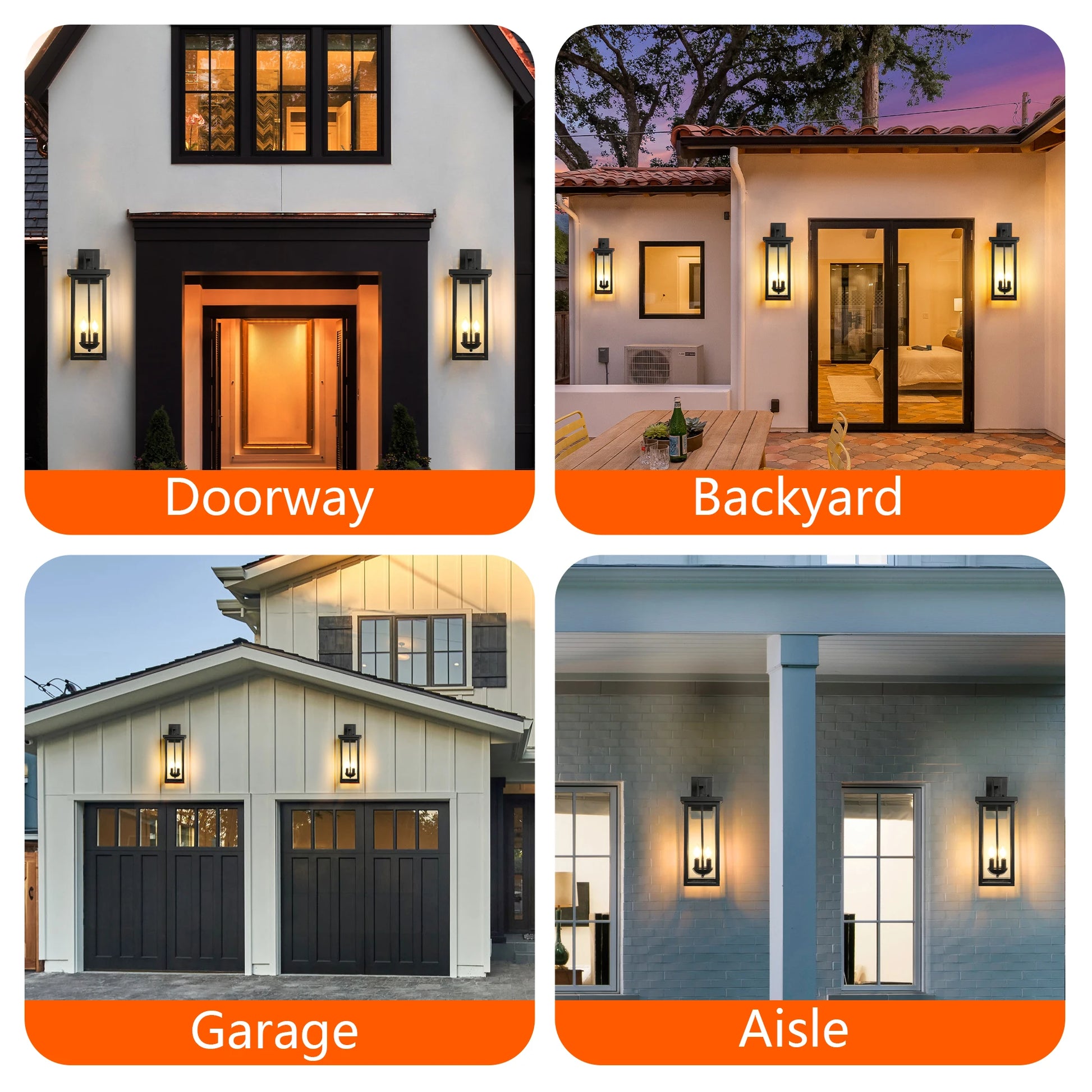 Moktan Sabai 22" Outdoor Wall Lantern Dusk to Dawn Sensor Matte Black Weatherproof Exterior Light