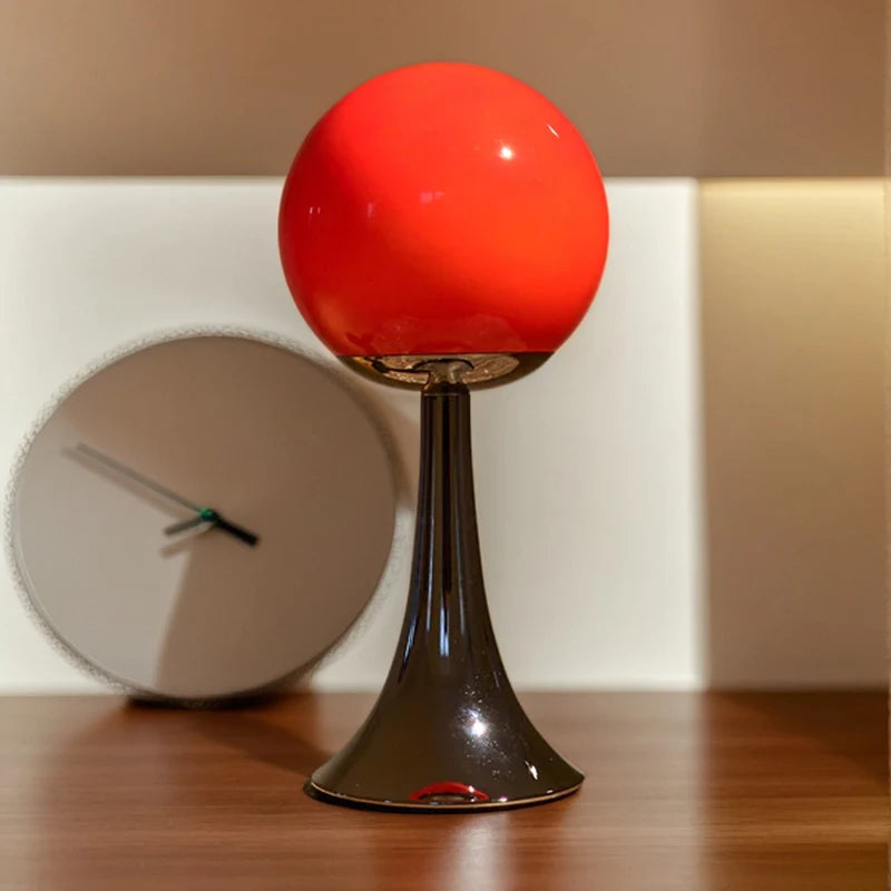 Moktan Sabai Glass Round Table Lamp Home Bedroom Desk Night Light Atmosphere Bedside Lamp