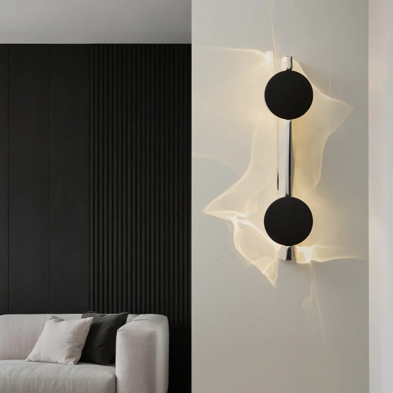 Moktan Sabai Stainless Rotatable LED Wall Sconce Creative Shadow Light Bedroom Bedside Stairs