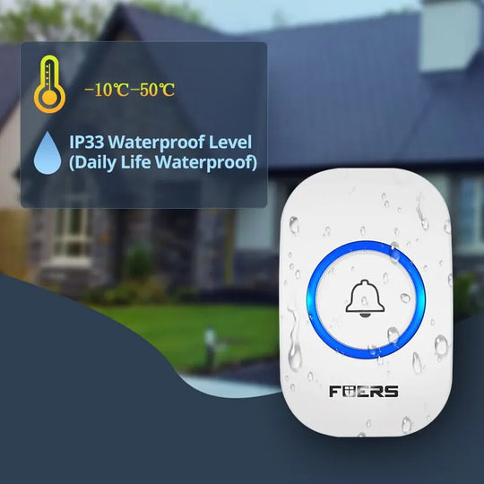 Moktan Sabai Wireless Waterproof Doorbell Welcome Chime 32 Songs Battery Operated