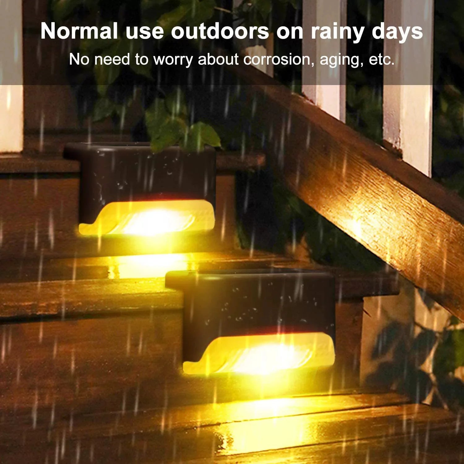 Moktan Sabai Outdoor Solar Deck Lights – Waterproof LED Fence & Step Lamps for Yard & Pathway